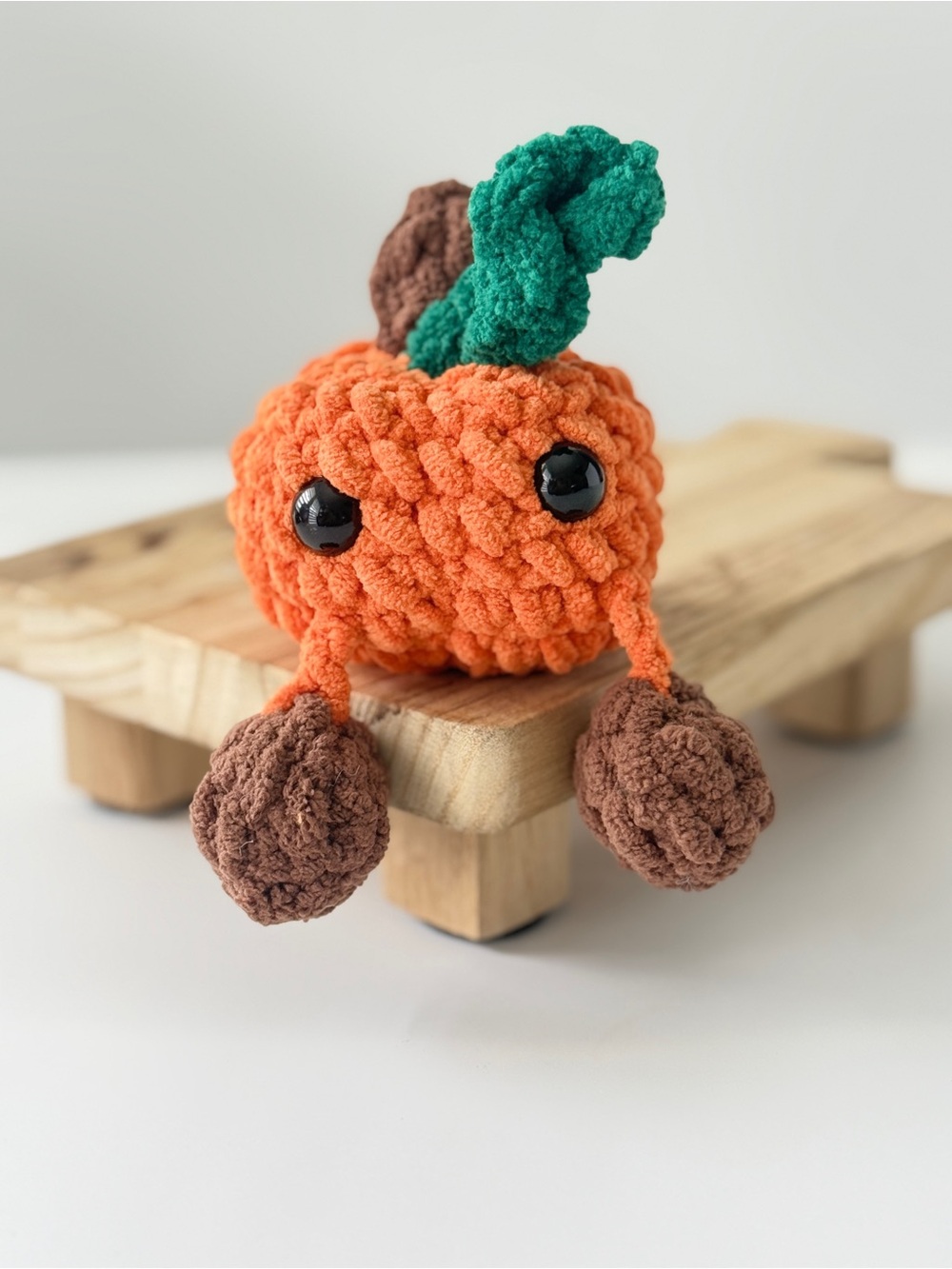 Handmade Crochet Pumpkin Plush Cute Fall Amigurumi Décor